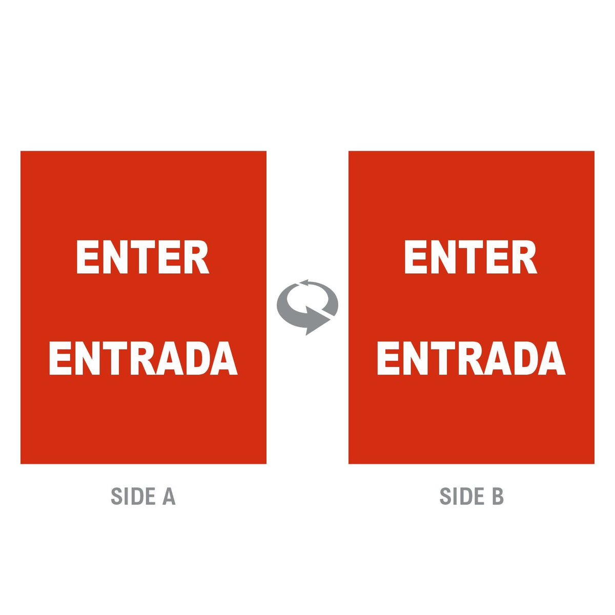 2-Sided Sign Insert - 'ENTER/ENTRADA' - Crowd Control Warehouse