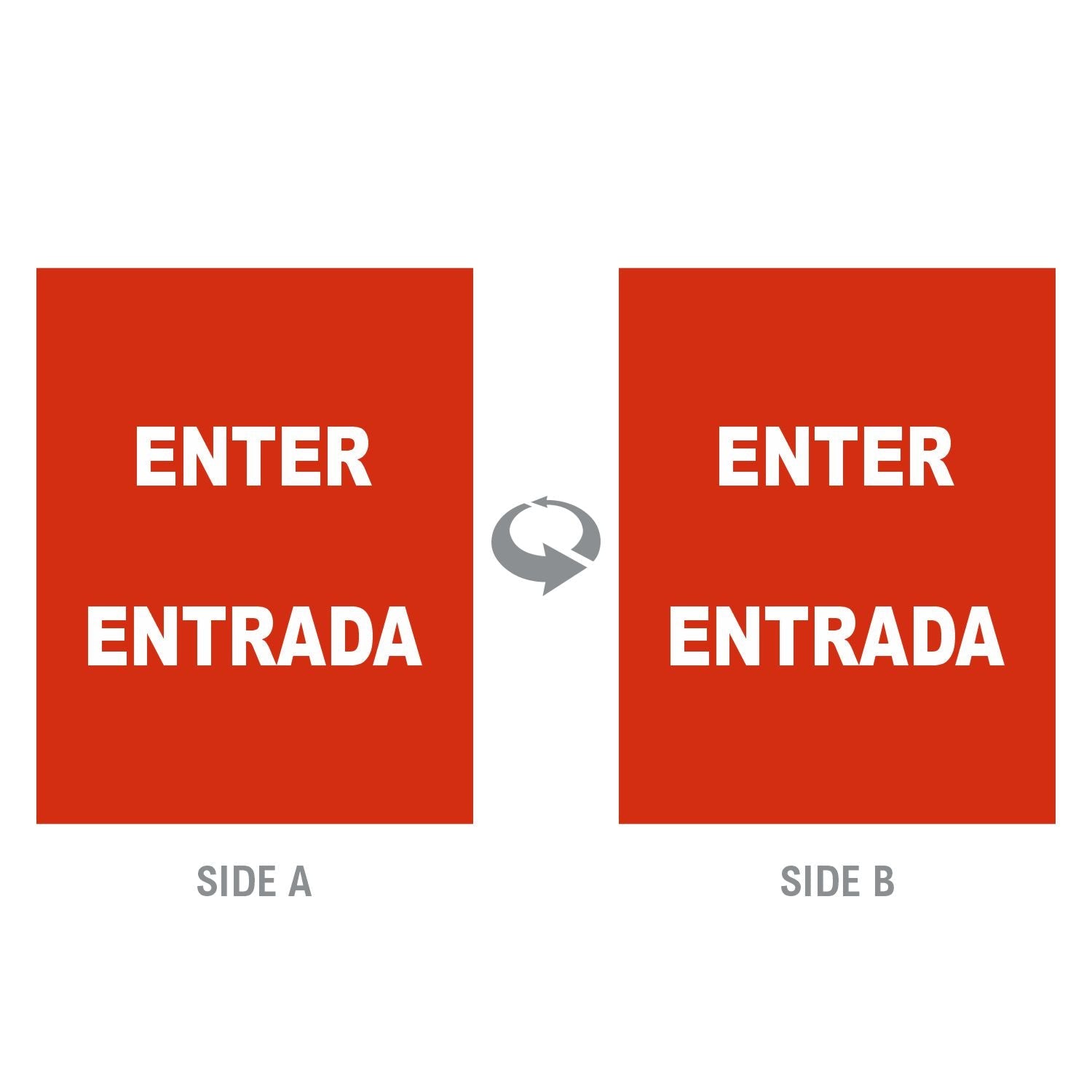 2-Sided Sign Insert - 'ENTER/ENTRADA' - Crowd Control Warehouse