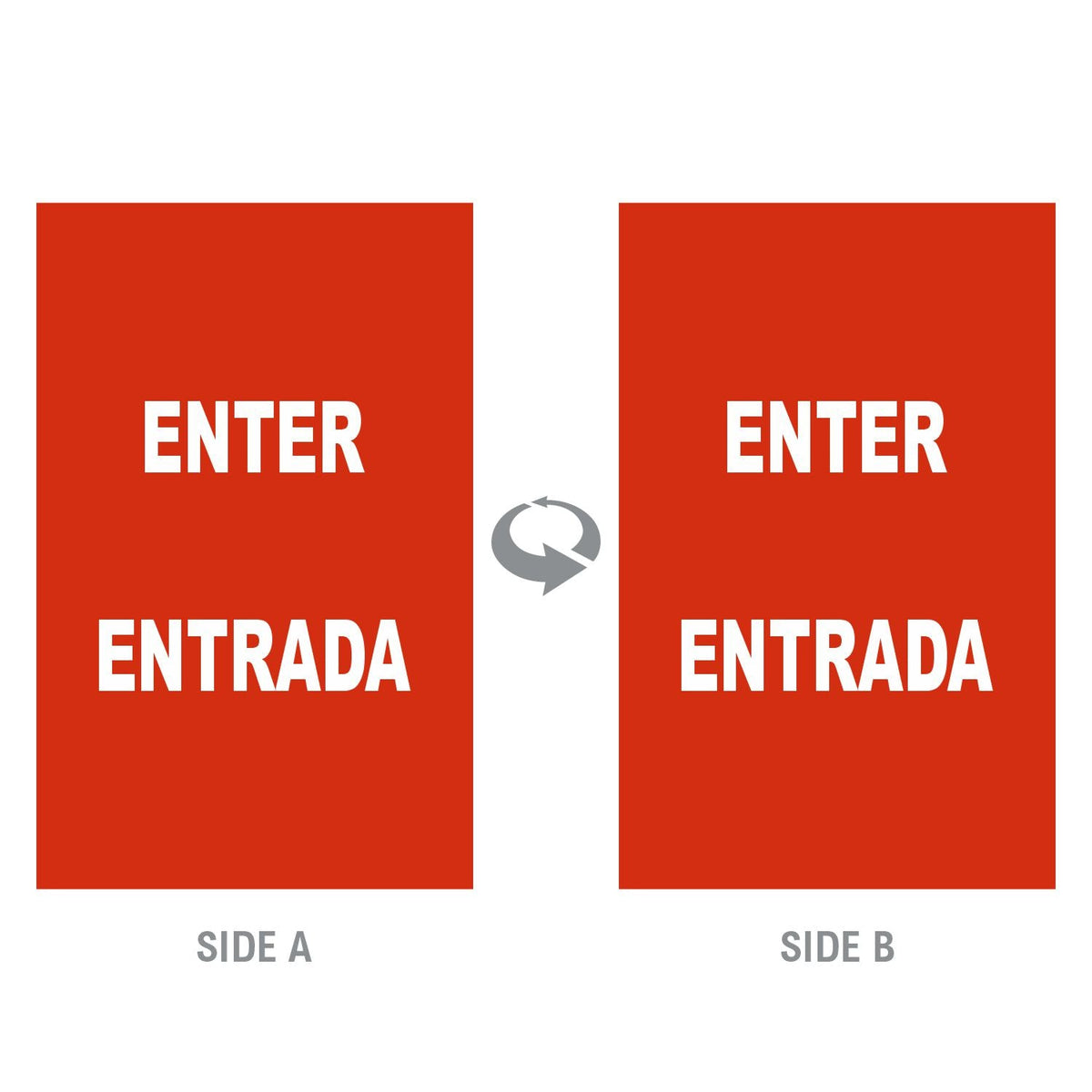 2-Sided Sign Insert - 'ENTER/ENTRADA' - Crowd Control Warehouse