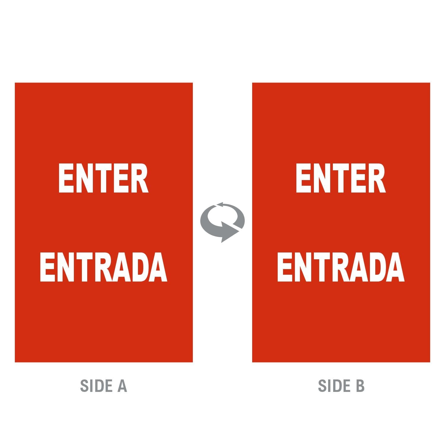 2-Sided Sign Insert - 'ENTER/ENTRADA' - Crowd Control Warehouse