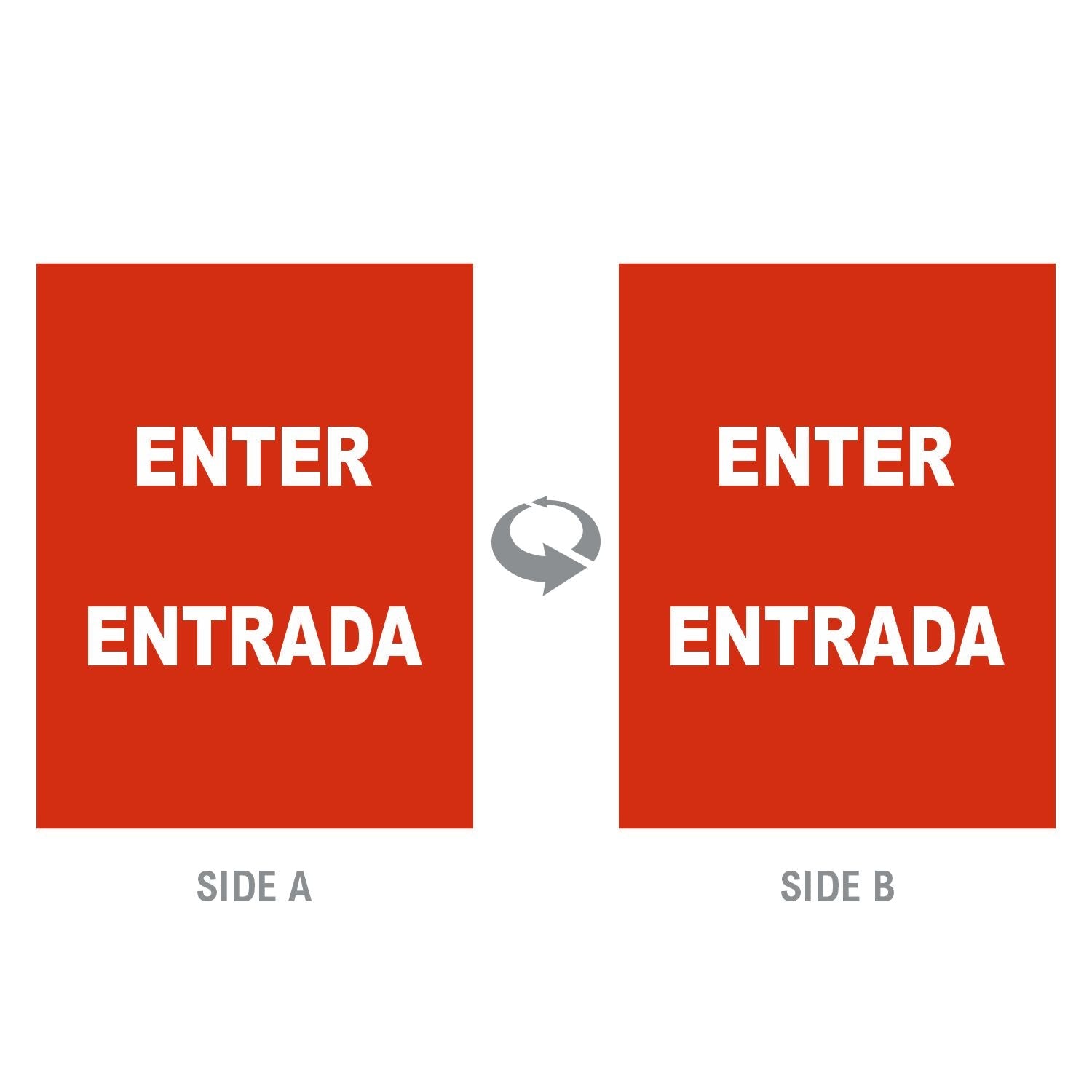 2-Sided Sign Insert - 'ENTER/ENTRADA' - Crowd Control Warehouse