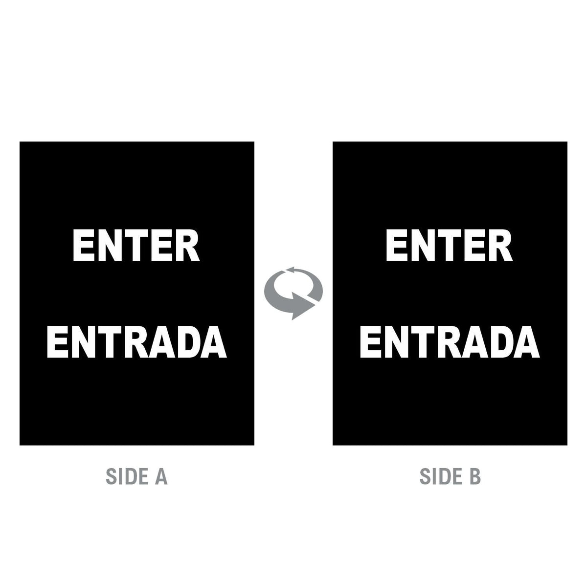 2-Sided Sign Insert - 'ENTER/ENTRADA' - Crowd Control Warehouse