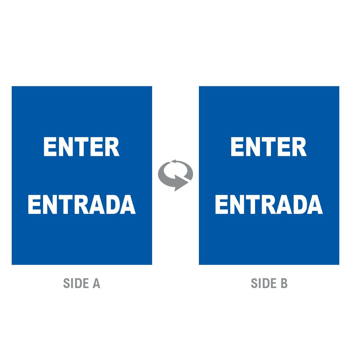 2-Sided Sign Insert - 'ENTER/ENTRADA' - Crowd Control Warehouse