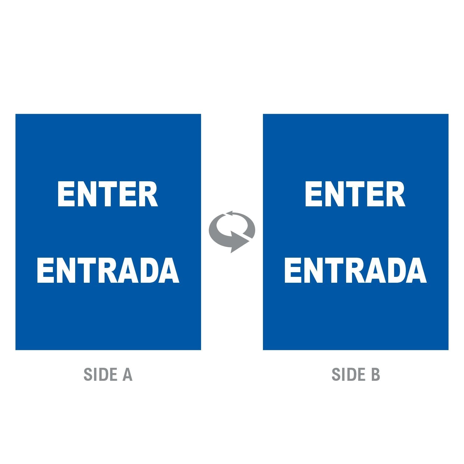 2-Sided Sign Insert - 'ENTER/ENTRADA' - Crowd Control Warehouse