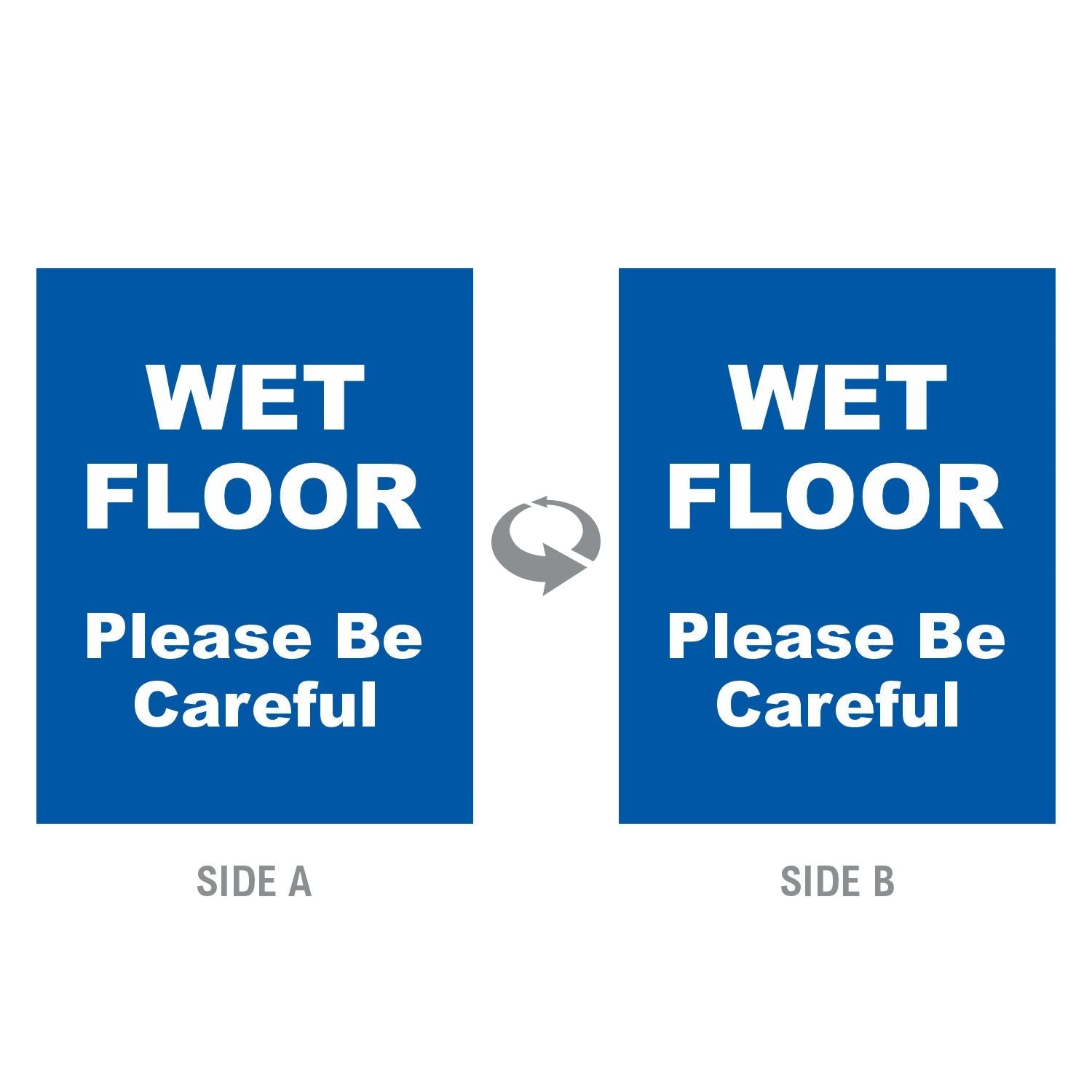 2-Sided Sign - 'WET FLOOR Please Be Careful' - Crowd Control Warehouse