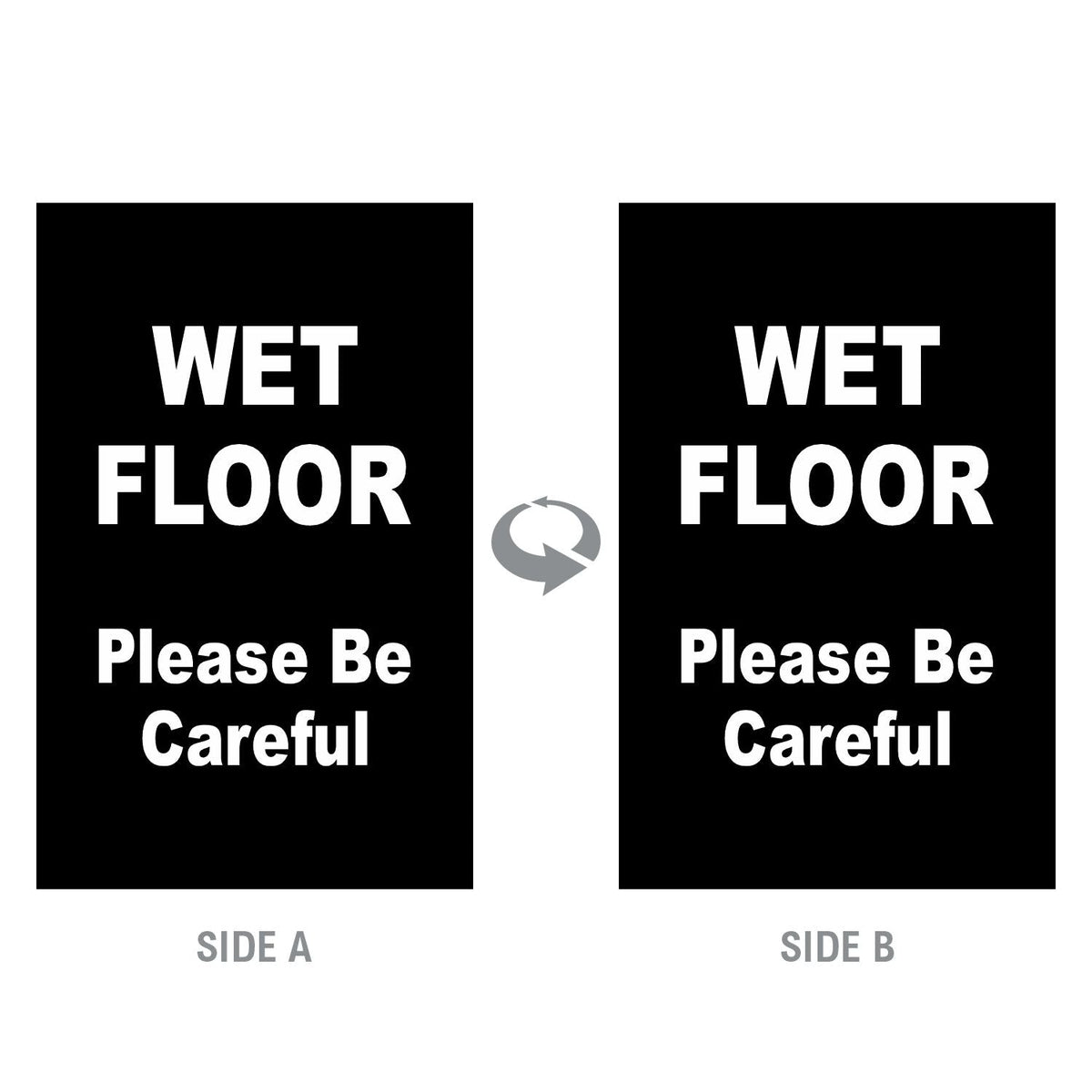 2-Sided Sign - 'WET FLOOR Please Be Careful' - Crowd Control Warehouse