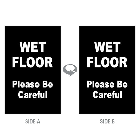 2-Sided Sign - 'WET FLOOR Please Be Careful' - Crowd Control Warehouse