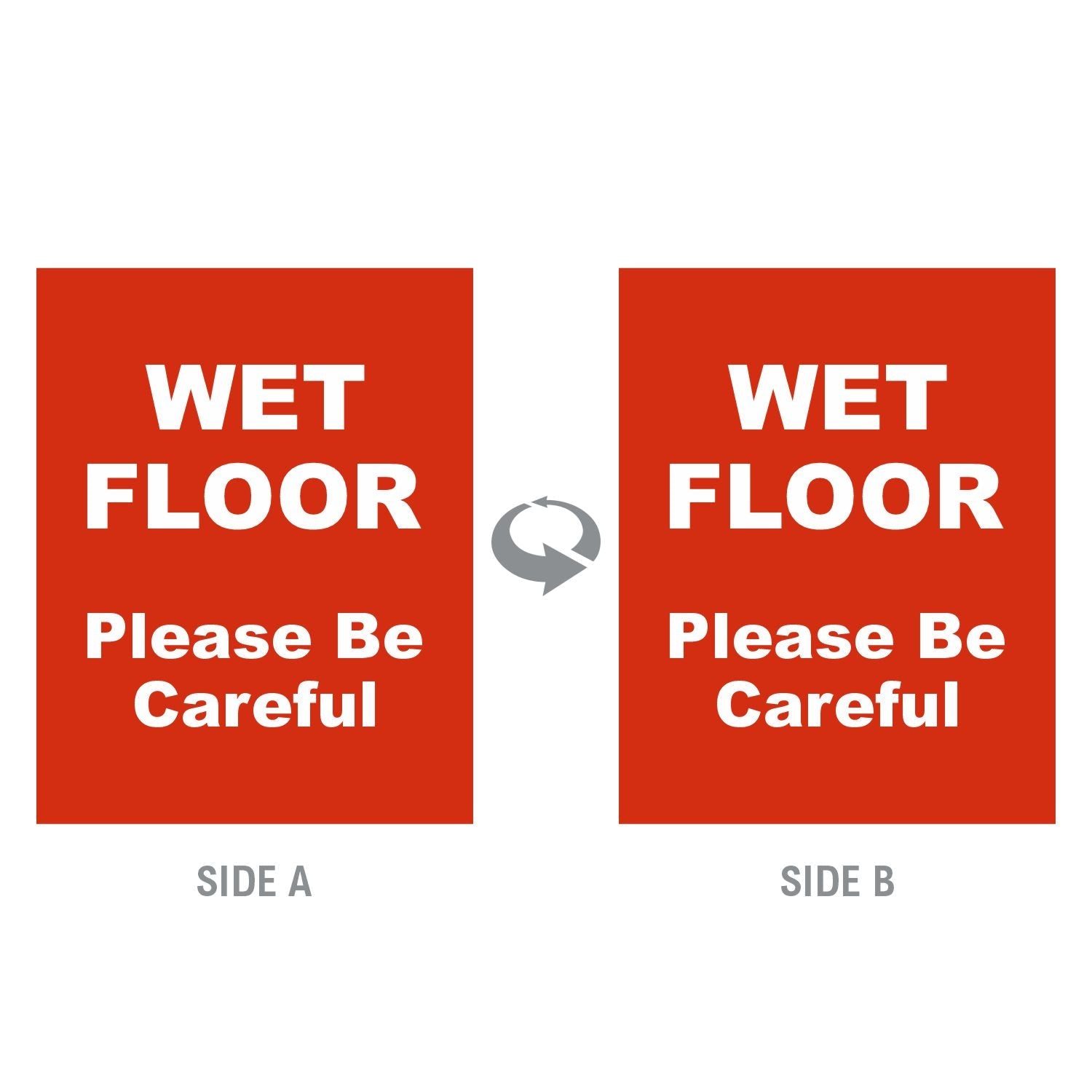 2-Sided Sign - 'WET FLOOR Please Be Careful' - Crowd Control Warehouse