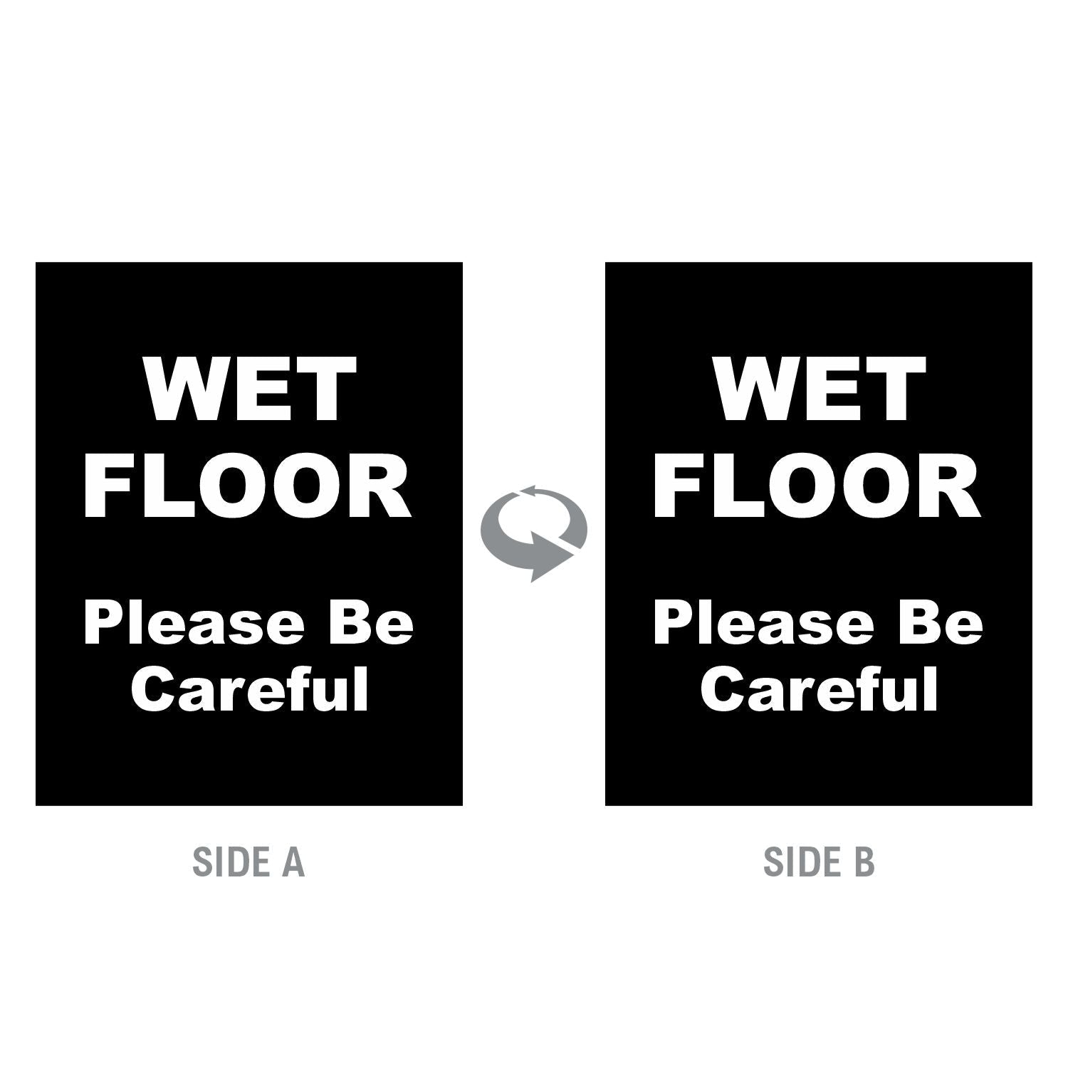 2-Sided Sign - 'WET FLOOR Please Be Careful' - Crowd Control Warehouse