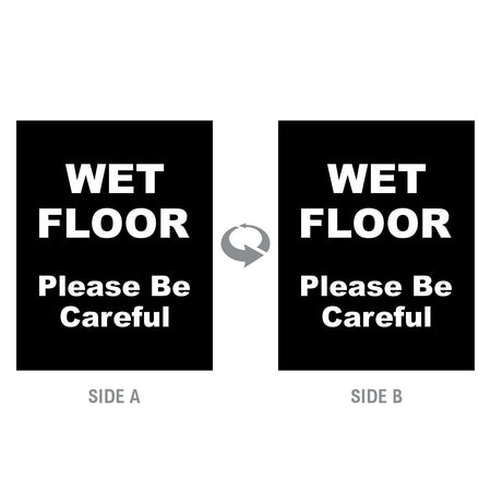 2-Sided Sign - 'WET FLOOR Please Be Careful' - Crowd Control Warehouse