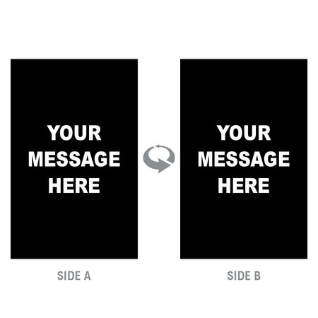 2-Sided Sign - 'Your Custom Message' - Crowd Control Warehouse