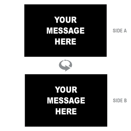 2-Sided Sign - 'Your Custom Message' - Crowd Control Warehouse