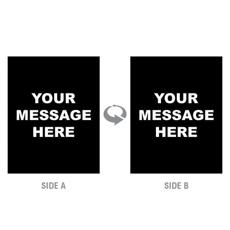 2-Sided Sign - 'Your Custom Message' - Crowd Control Warehouse