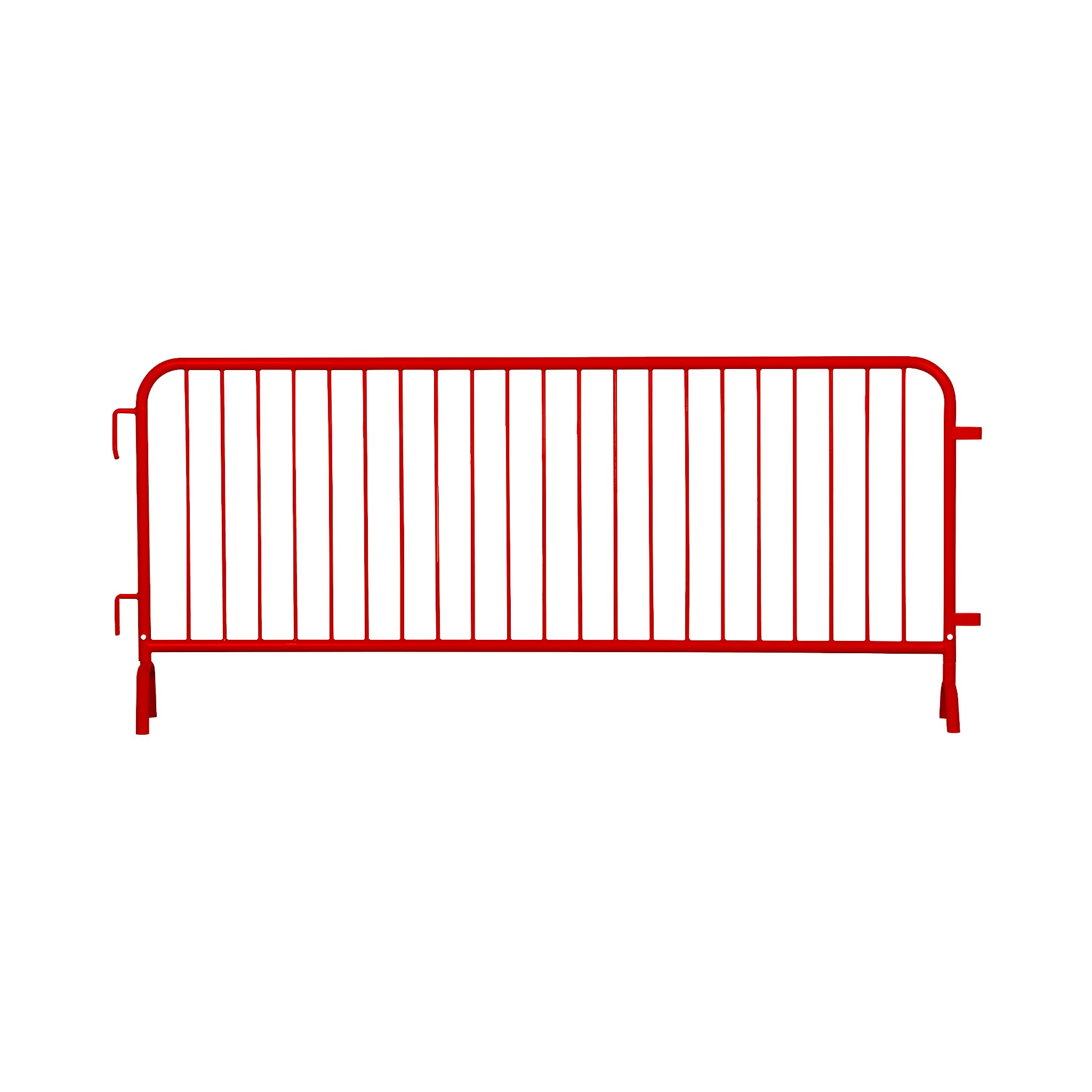 20 Pack - 8.5 Ft Powder - Coated Steel Barricades - Crowd Control Warehouse