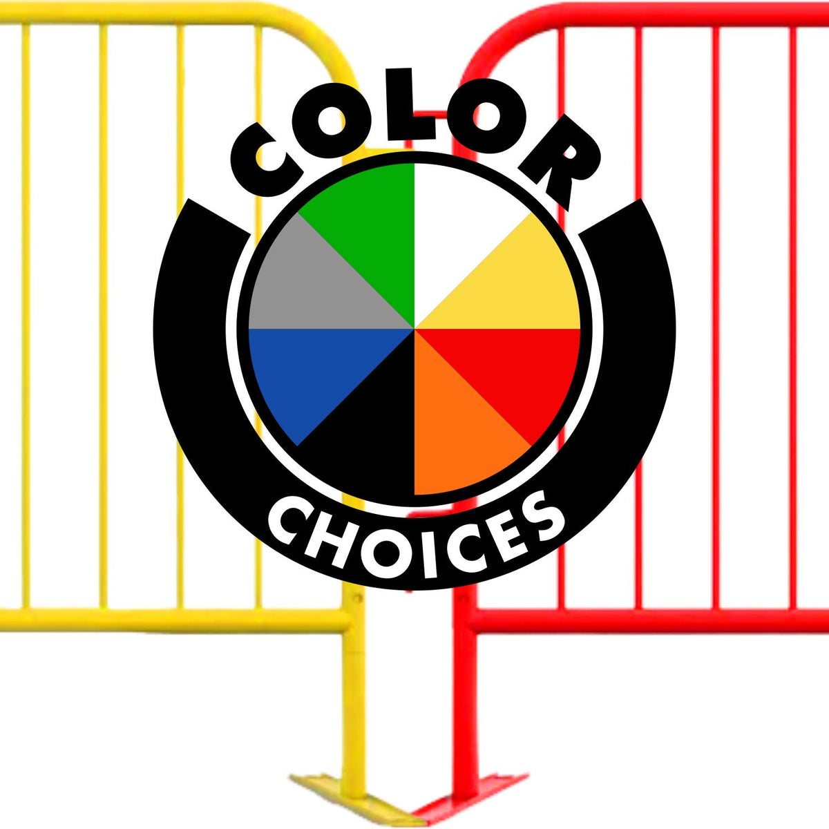 20 Pack - 8.5 Ft Powder - Coated Steel Barricades - Crowd Control Warehouse