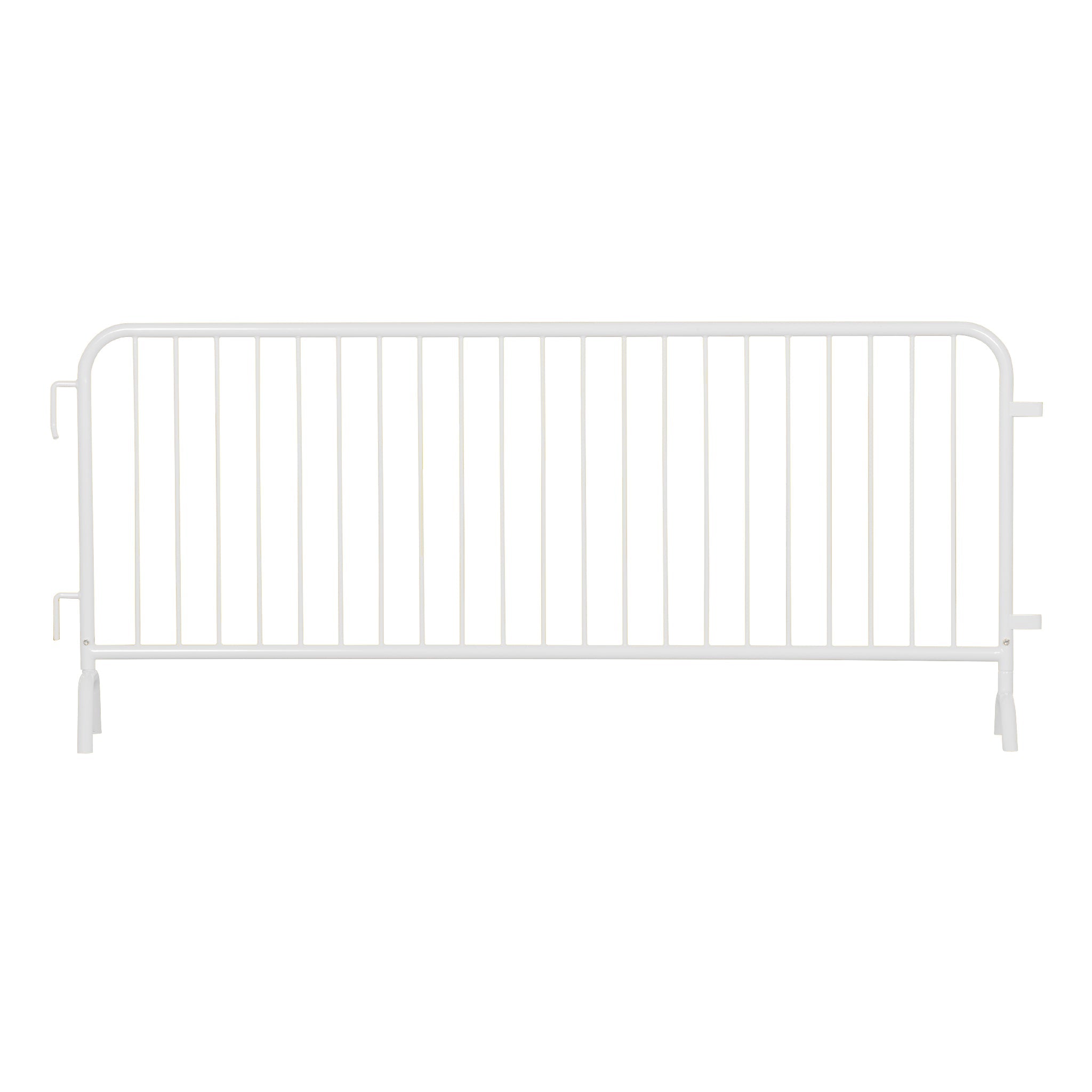 20 Pack - 8.5 Ft Powder - Coated Steel Barricades - Crowd Control Warehouse