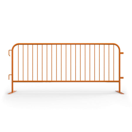 20 Pack - 8.5 Ft Powder - Coated Steel Barricades - Crowd Control Warehouse