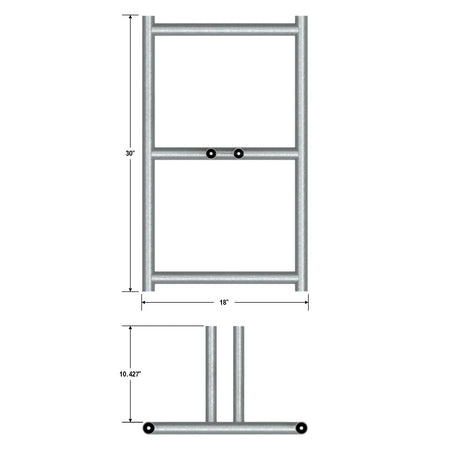20 - Panel Chain Link Fence Kit - 6 x 10 ft, Cross Braced with Bases & Clamps - Crowd Control Warehouse