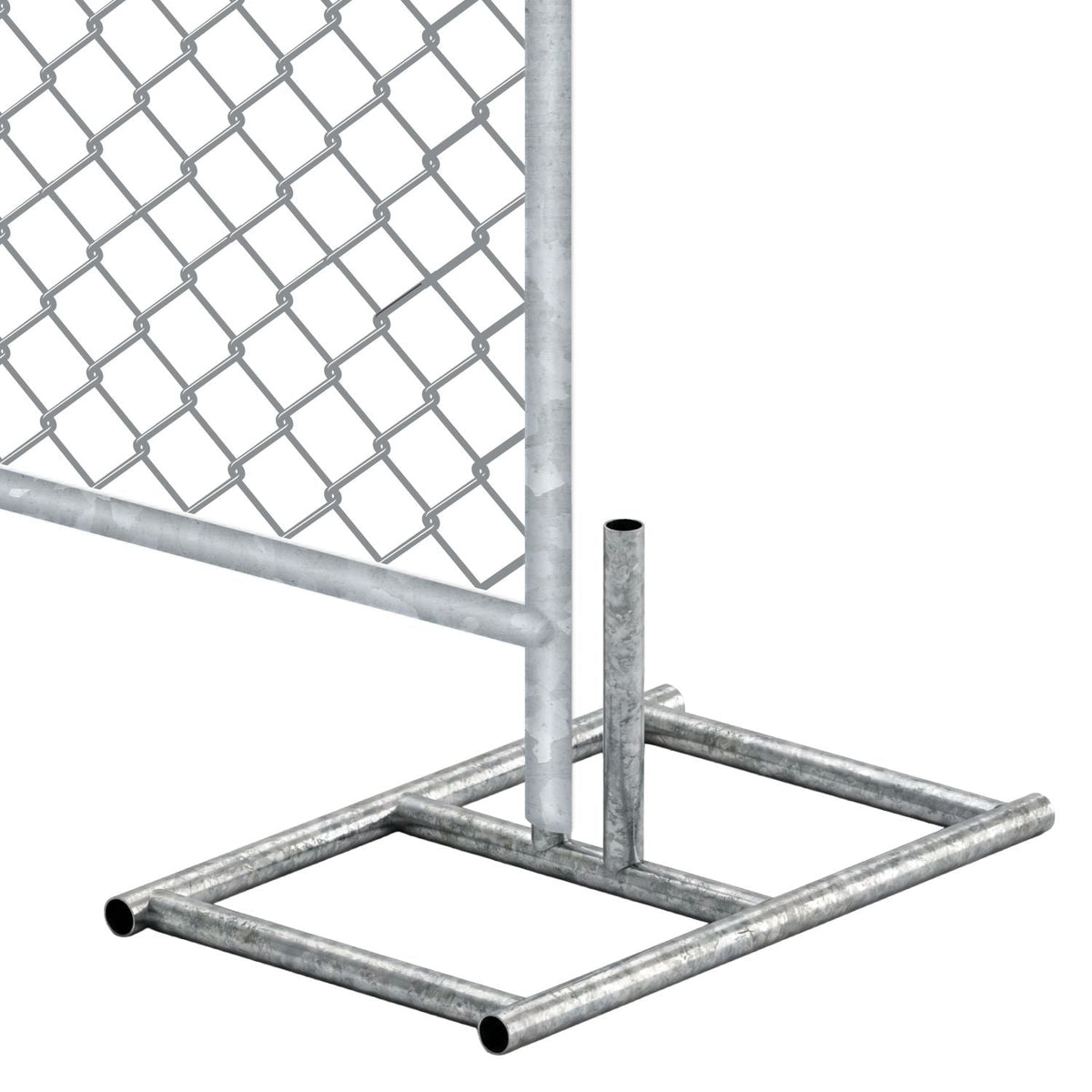 20 - Panel Chain Link Fence Kit - 6 x 10 ft, Cross Braced with Bases & Clamps - Crowd Control Warehouse