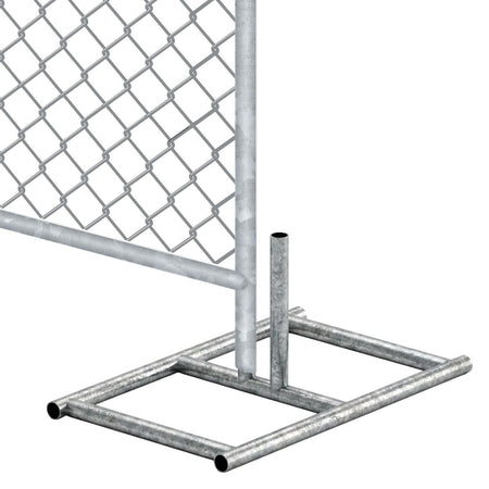 20 - Panel Chain Link Fence Kit - 6 x 10 ft, Cross Braced with Bases & Clamps - Crowd Control Warehouse