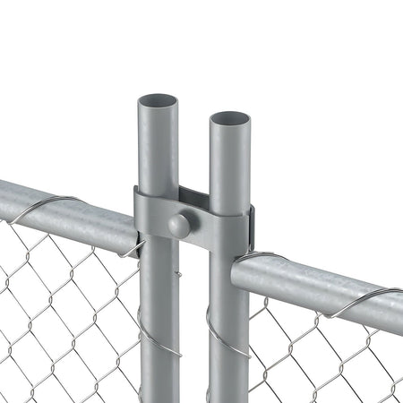 20 - Panel Chain Link Fence Kit - 6 x 10 ft, Cross Braced with Bases & Clamps - Crowd Control Warehouse