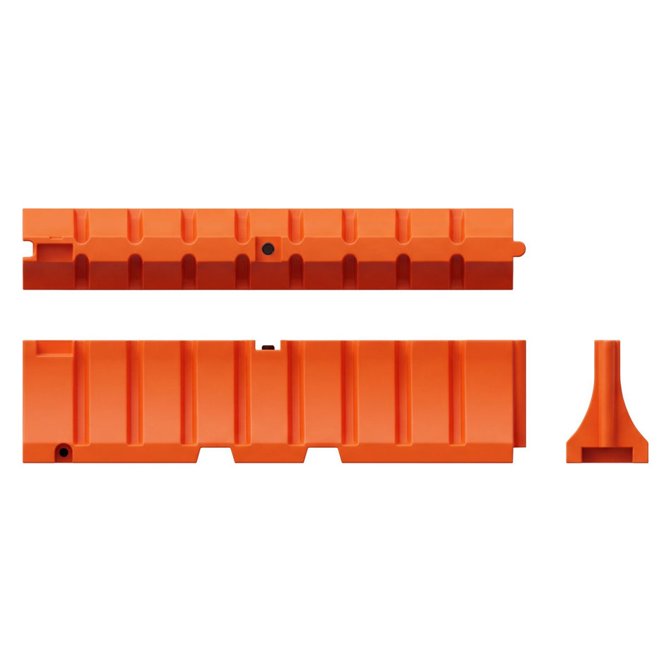 Water/Sand Fillable All Purpose Roadway or Airport Barricade - 24 in. H x 96 in. L x 16 in. W