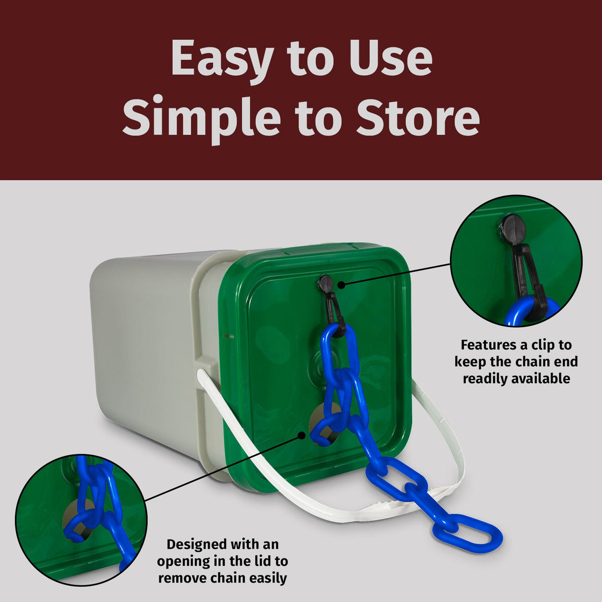 3 - inch Plastic Chain - Crowd Control Warehouse