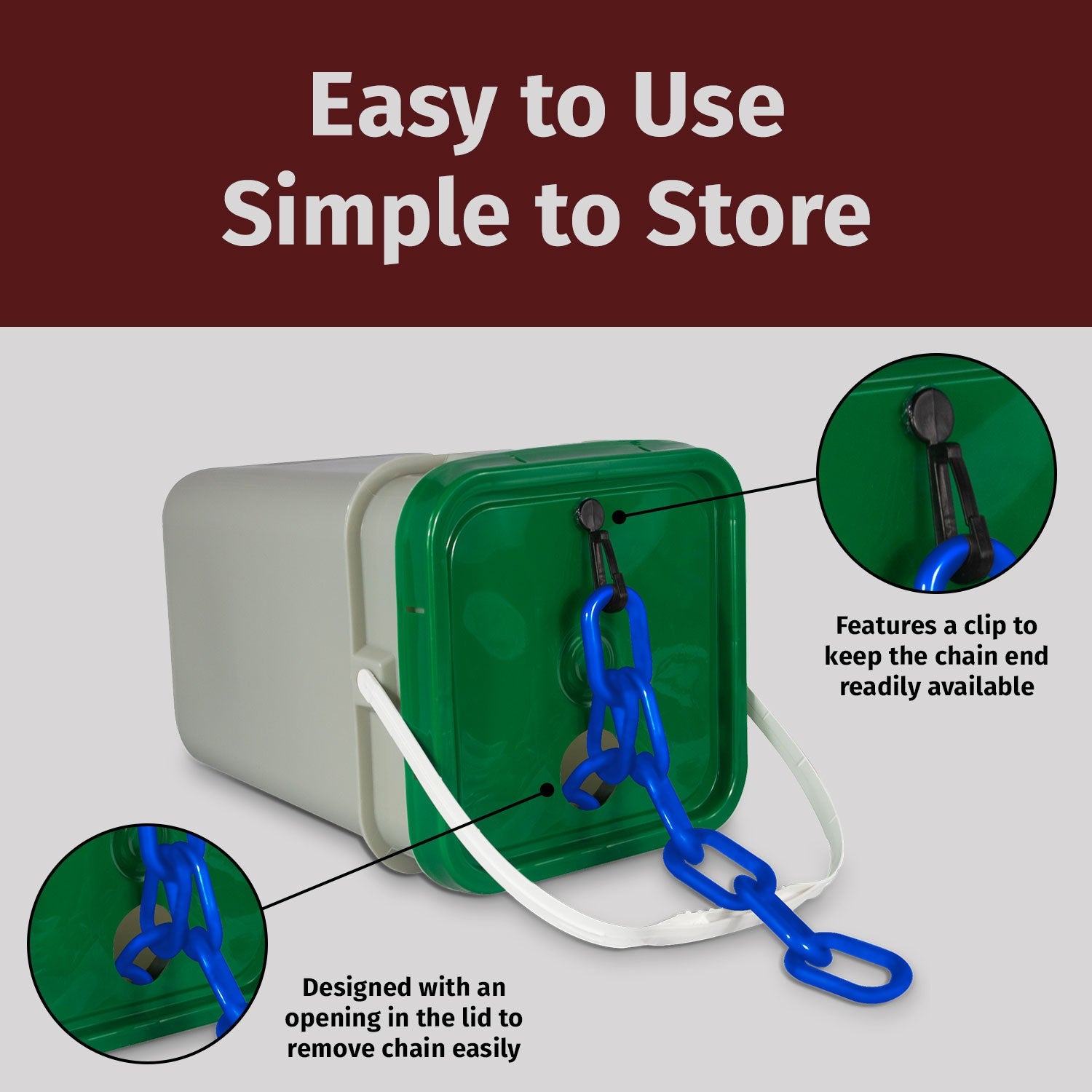 3 - inch Plastic Chain - Crowd Control Warehouse