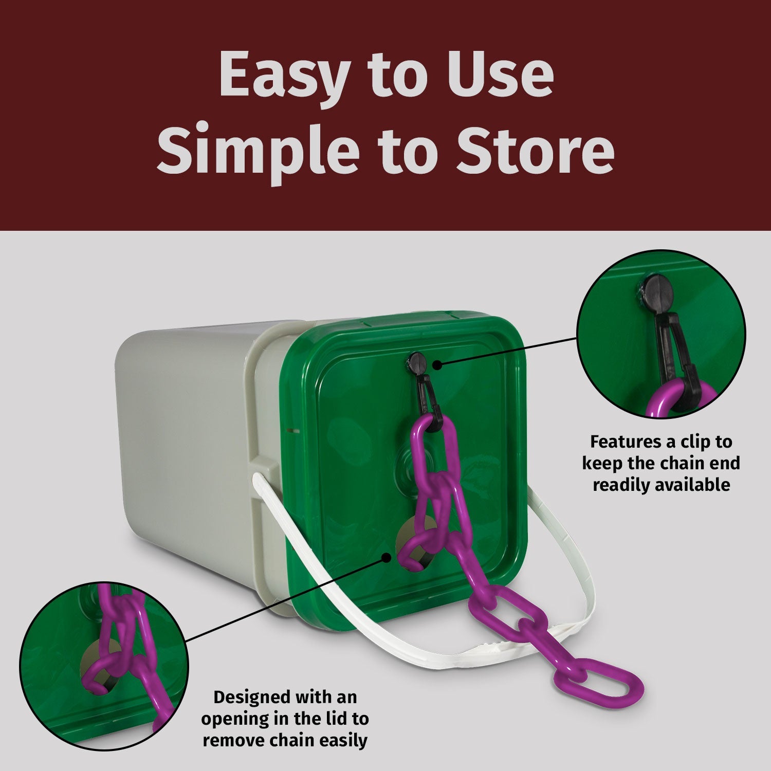 3 - inch Plastic Chain - Crowd Control Warehouse