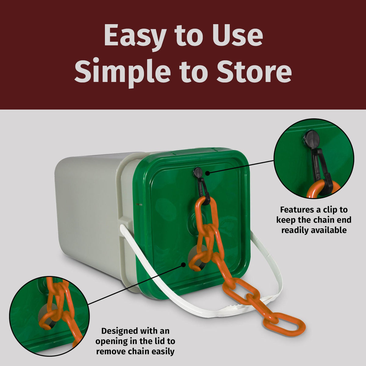 3 - inch Plastic Chain - Crowd Control Warehouse