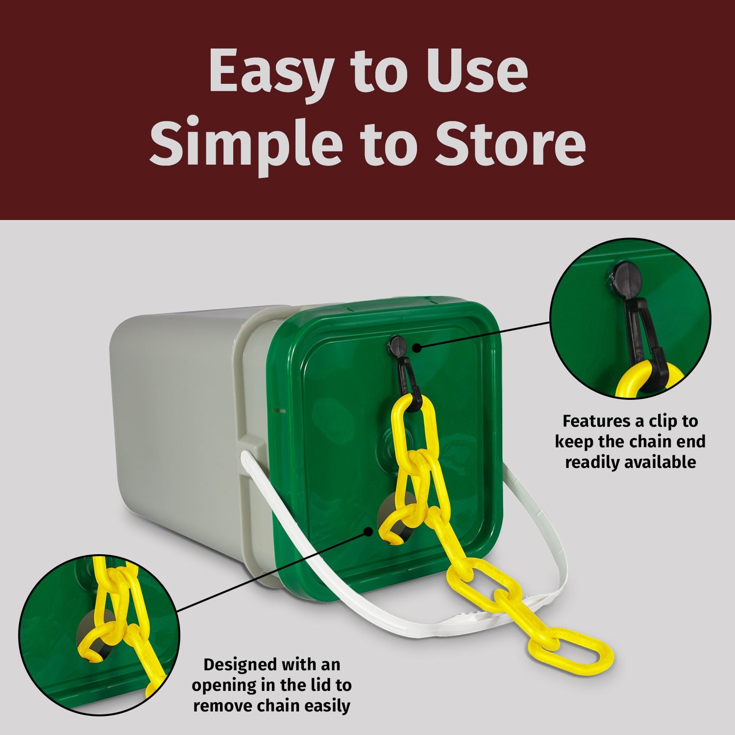 3 - inch Plastic Chain - Crowd Control Warehouse