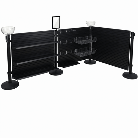 3-Panel Slatwall Bundle - High-Impact Checkout Lane Display - Crowd Control Warehouse