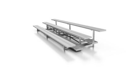 3 Row Aluminum Low Rise Bleachers - Crowd Control Warehouse