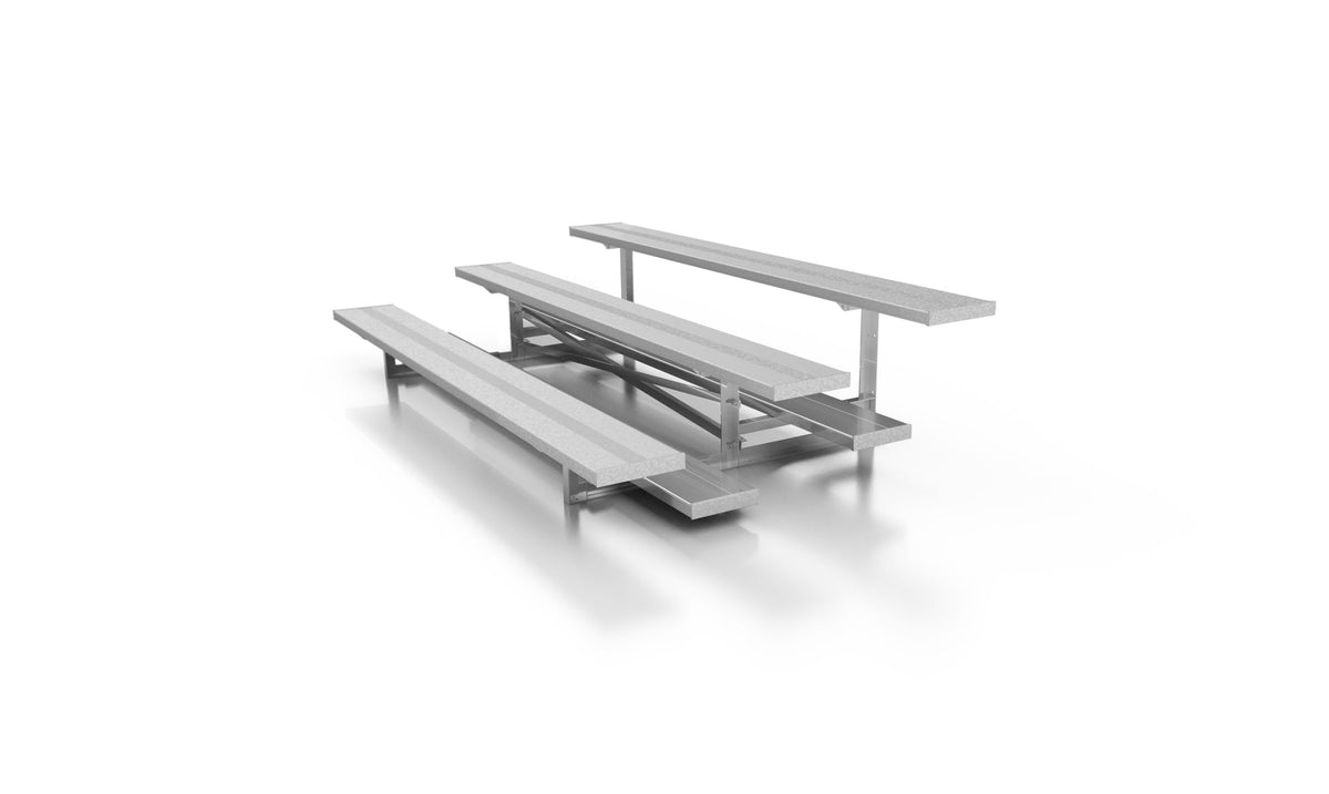 3 Row Aluminum Low Rise Bleachers - Crowd Control Warehouse