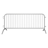 30 Pack - 8.5 Ft Economy Pre - Galvanized Steel Barricades + Storage Cart - Crowd Control Warehouse