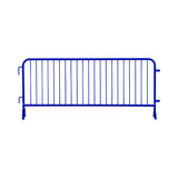 30 Pack - 8.5 Ft Powder - Coated Steel Barricades + Storage Cart - Crowd Control Warehouse