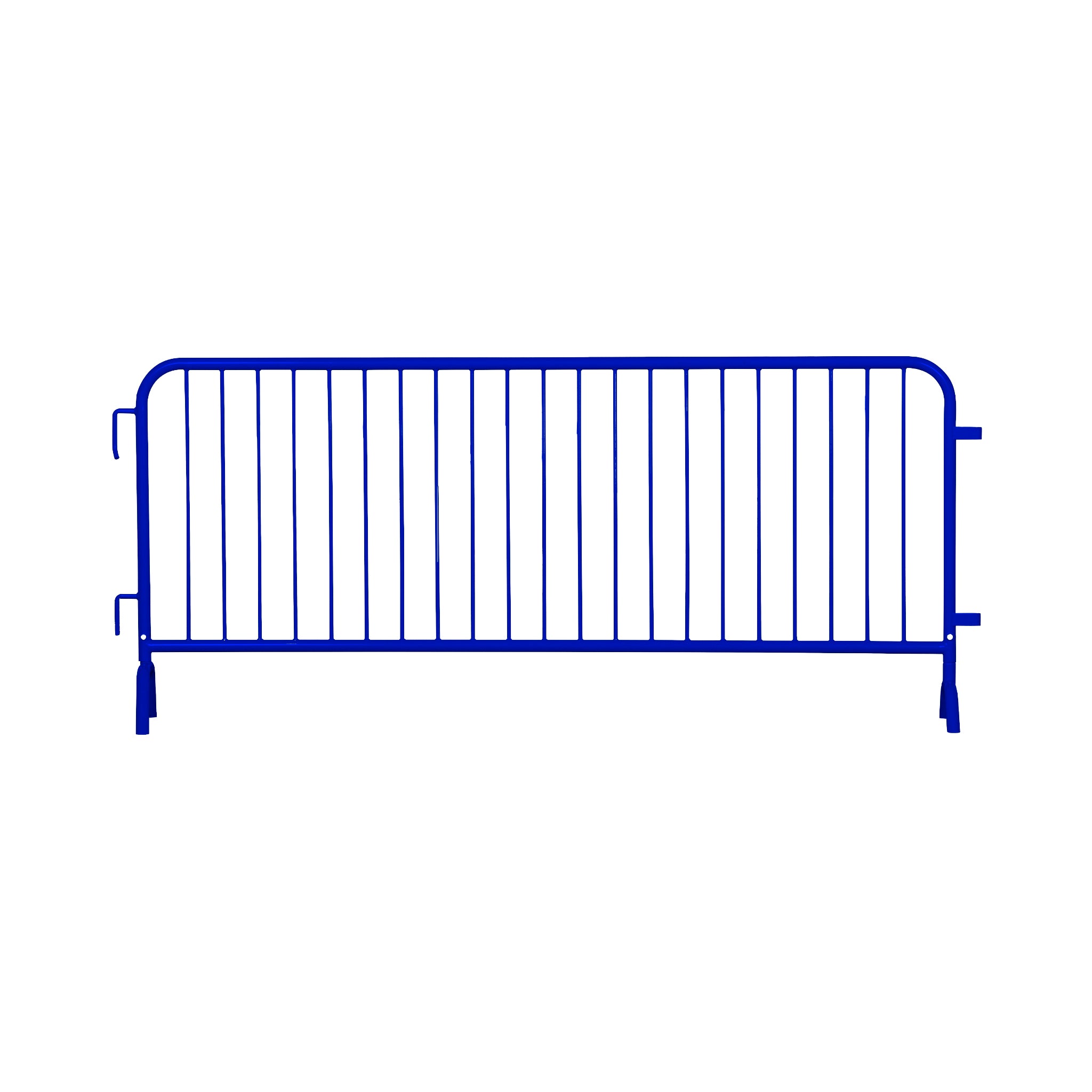 30 Pack - 8.5 Ft Powder - Coated Steel Barricades + Storage Cart - Crowd Control Warehouse