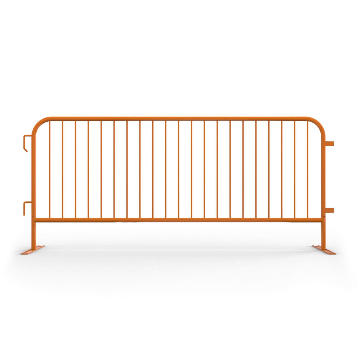 30 Pack - 8.5 Ft Powder - Coated Steel Barricades + Storage Cart - Crowd Control Warehouse