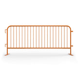 30 Pack - 8.5 Ft Powder - Coated Steel Barricades + Storage Cart - Crowd Control Warehouse