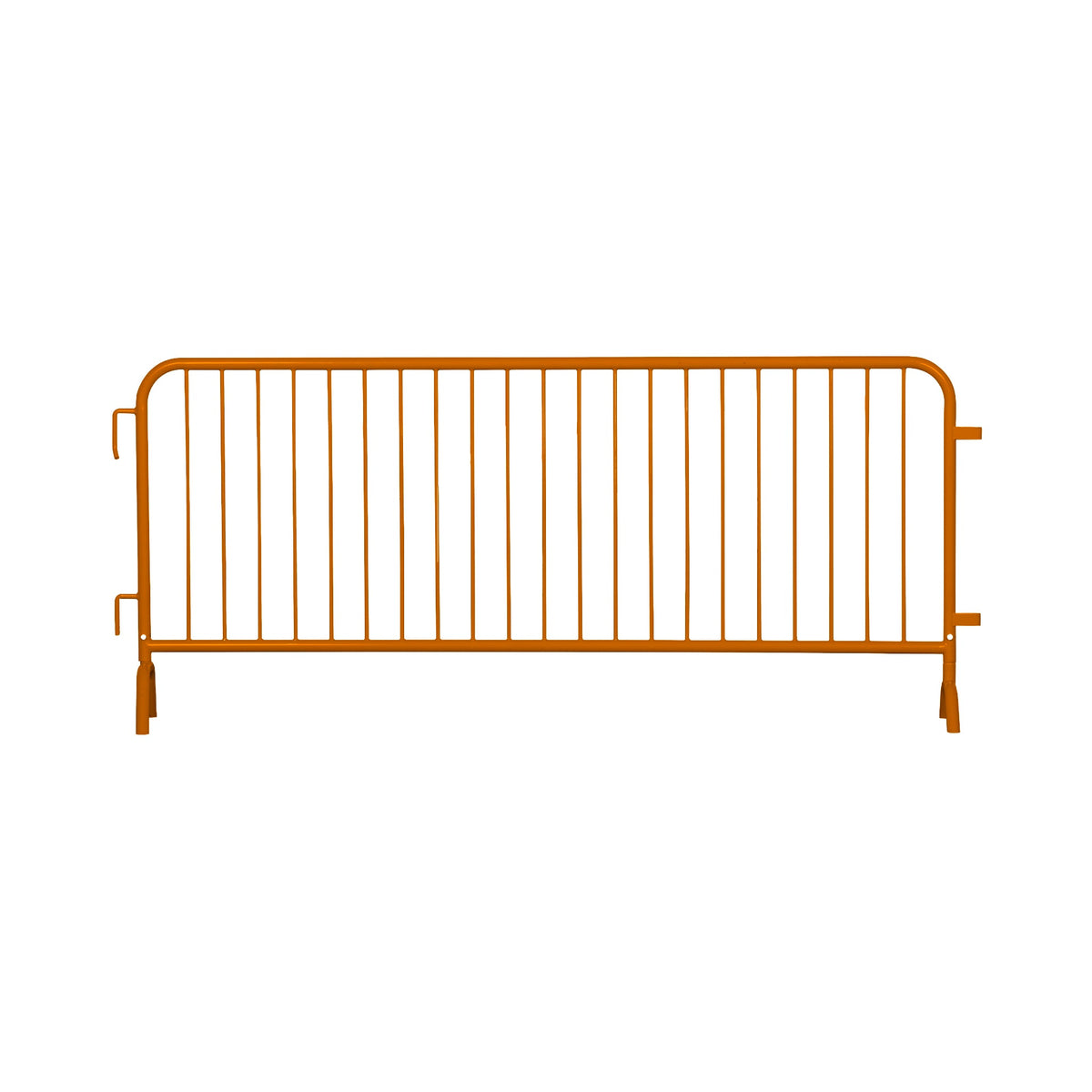30 Pack - 8.5 Ft Powder - Coated Steel Barricades + Storage Cart - Crowd Control Warehouse