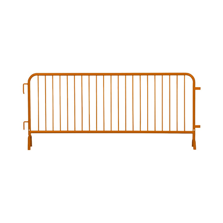 30 Pack - 8.5 Ft Powder - Coated Steel Barricades + Storage Cart - Crowd Control Warehouse