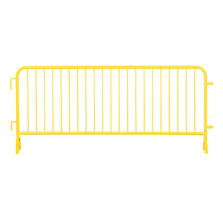 30 Pack - 8.5 Ft Powder - Coated Steel Barricades + Storage Cart - Crowd Control Warehouse