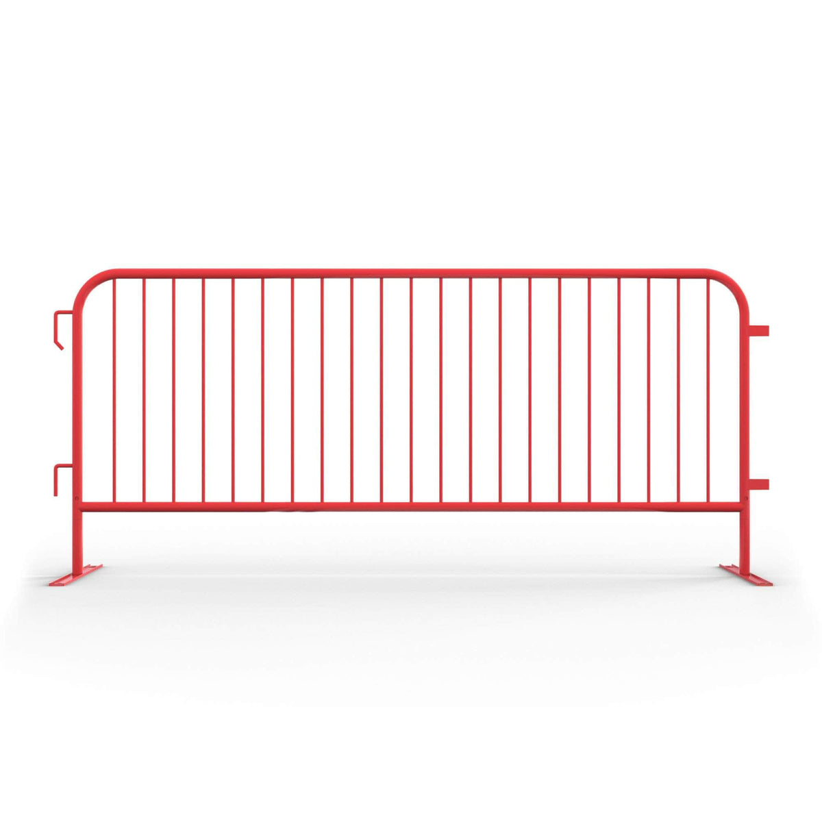 30 Pack - 8.5 Ft Powder - Coated Steel Barricades + Storage Cart - Crowd Control Warehouse