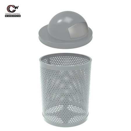 32 Gallon Trash Receptacle - Circular Pattern - Crowd Control Warehouse