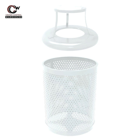 32 Gallon Trash Receptacle - Circular Pattern - Crowd Control Warehouse