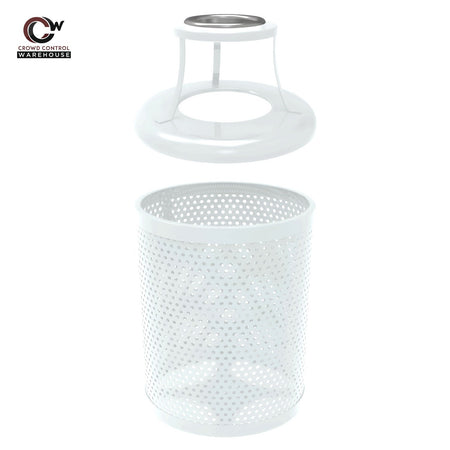 32 Gallon Trash Receptacle - Circular Pattern - Crowd Control Warehouse