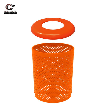 32 Gallon Trash Receptacle - Circular Pattern - Crowd Control Warehouse