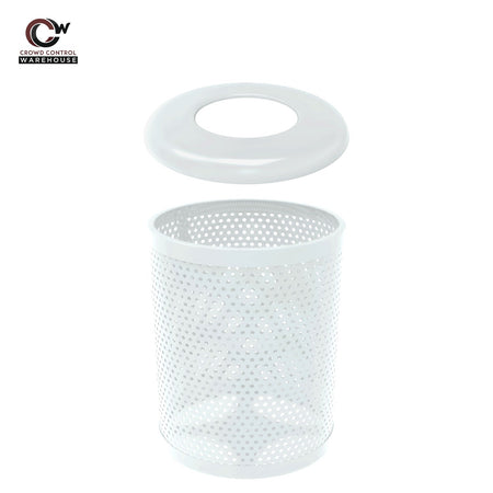 32 Gallon Trash Receptacle - Circular Pattern - Crowd Control Warehouse