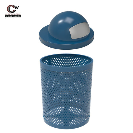 32 Gallon Trash Receptacle - Circular Pattern - Crowd Control Warehouse