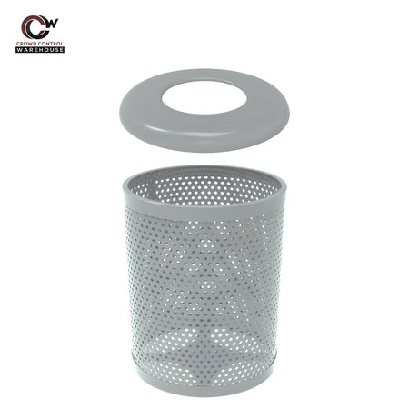 32 Gallon Trash Receptacle - Circular Pattern - Crowd Control Warehouse
